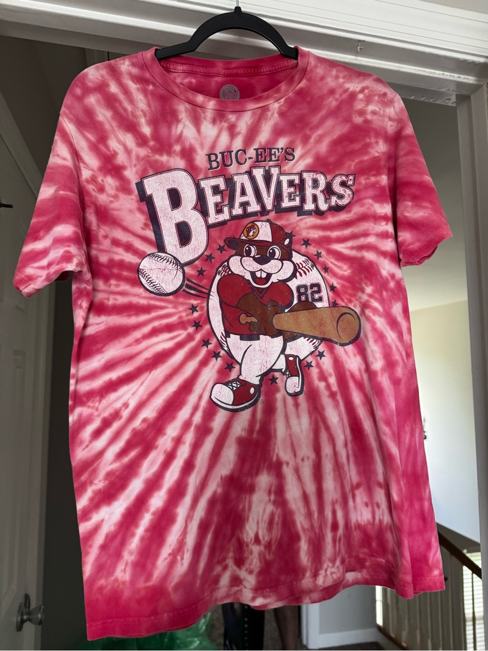 Buc-ee’s Beavers Tie-Dye Baseball T-Shirt